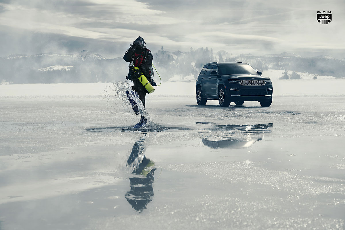 Ice Diving in Colorado with a Jeep.